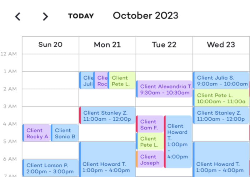 Raven Health Schedule