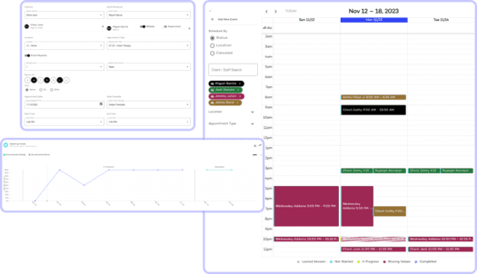 Examples of application screens